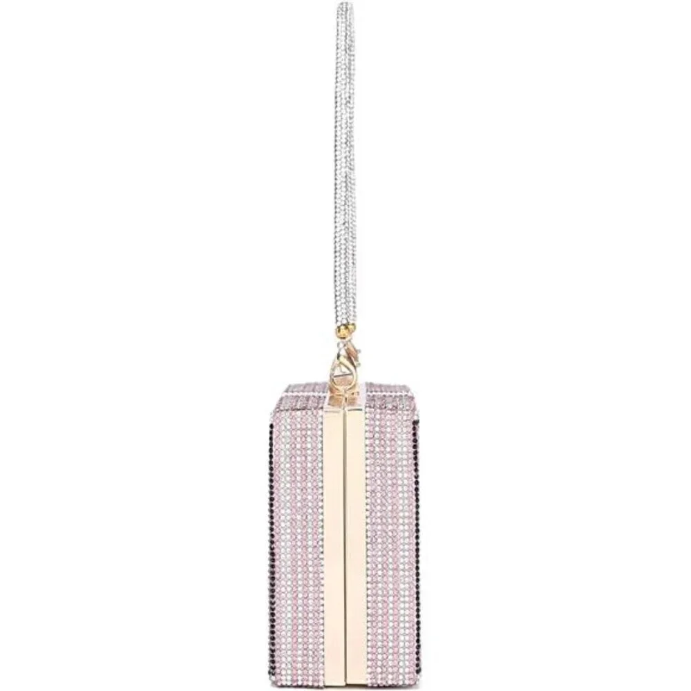 Money Dollar Purse Clutch for Women Rhinestone Evening Handbag Bag Rhinestone